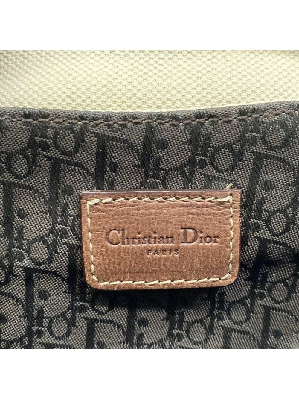 Dior Waist Pouch Saddle Bag Ivory Dark Brown Leather - Picture 8 of 15